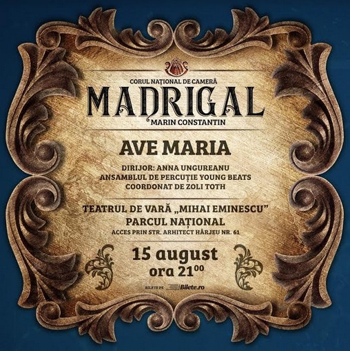 „Ave Maria” – Concertul Extraordinar al Corul Madrigal revine în luna august LIVE pe scenă